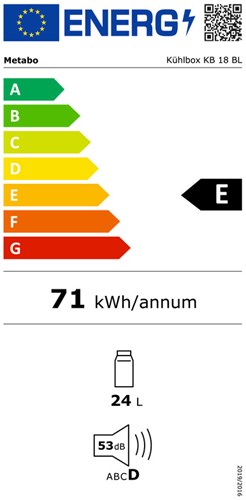 Glacière à batterie Metabo kb 18 | 18 volts | sans batteries ni chargeur - 600791850