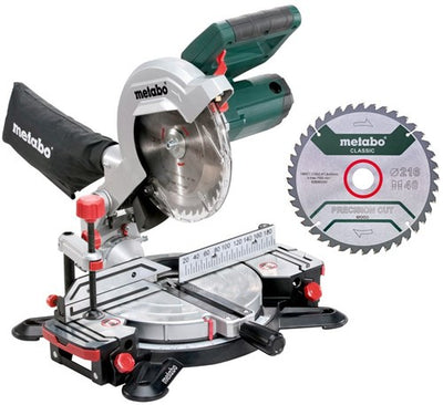 Ensemble Metabo ks 216 m | scie à onglet | y compris 2 lames de scie 690874000