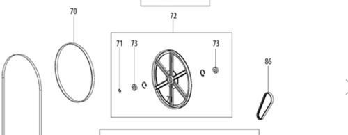 Metabo accessoires roue pneu | article de service | scie à ruban bas 260 - 344101940
