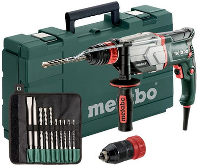 Marteau combiné à réglage rapide Metabo uhe 2660-2 | Jeu de forets 800w 2.8j + sds-plus (10 pièces) - 600697510