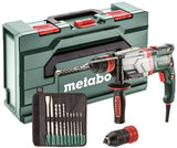 Marteau combiné rapide Metabo uhev 2860-2 | Jeu de forets 1100w 3.4j + sds-plus (10 pièces) - 600713510 - afbeelding 1