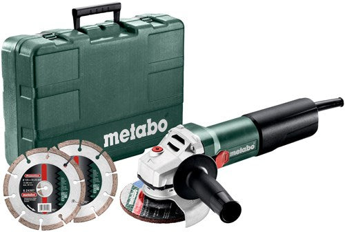 Metabo weq1400-125 | 1400w | meuleuse d'angle | avec 2 disques à tronçonner diamantés - 600347510