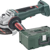 Metabo wpb 18 lt bl 11-125 meuleuse d'angle rapide corps 18v avec interrupteur à palette dans metabox 165 l - 613059840