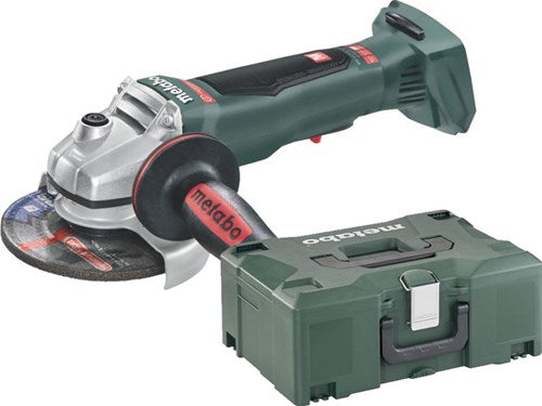 Metabo wpb 18 lt bl 11-125 meuleuse d'angle rapide corps 18v avec interrupteur à palette dans metabox 165 l - 613059840