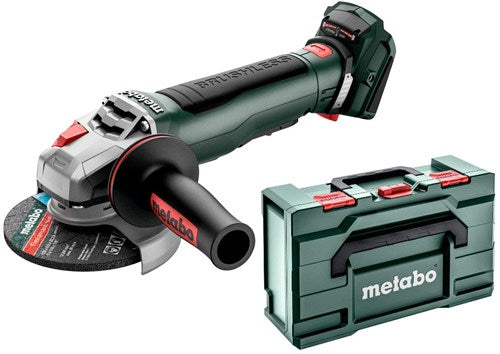 Metabo wpb 18 lt bl 11-125 meuleuse d'angle rapide corps 18v avec interrupteur à palette dans metabox 165 l - 613059840