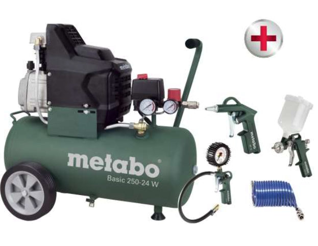 Compresseur Metabo basic 250-50 W + kit d'accessoires LPZ-4 - 690866000