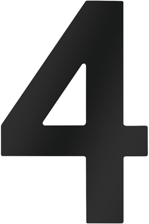 Numéro de maison Metafranc 4 120mm noir - wu0424637