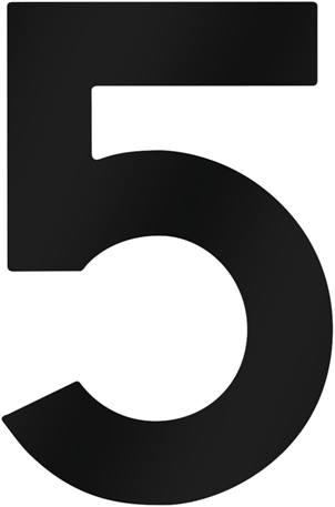 Numéro de maison Metafranc 5 120mm noir - wu0424647