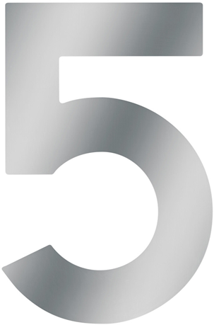 Numéro de maison Metafranc 5 a2 120mm - wu0424047