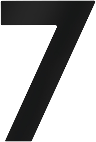 Numéro de maison Metafranc 7 120mm noir - wu0424667