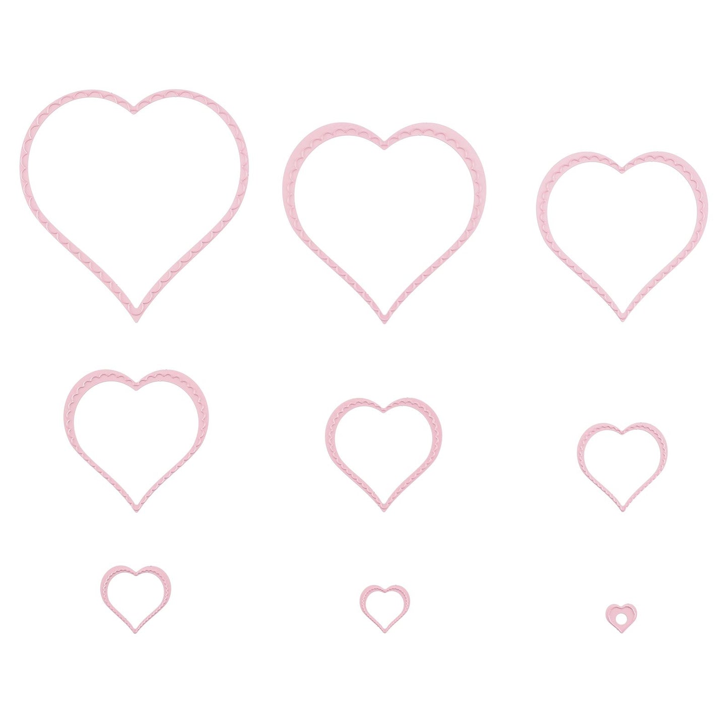Le choix de Nellie • matrices multi-cadres coeur ondulé 9pcs.