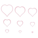 Le choix de Nellie • matrices multi-cadres coeur ondulé 9pcs. - afbeelding 1