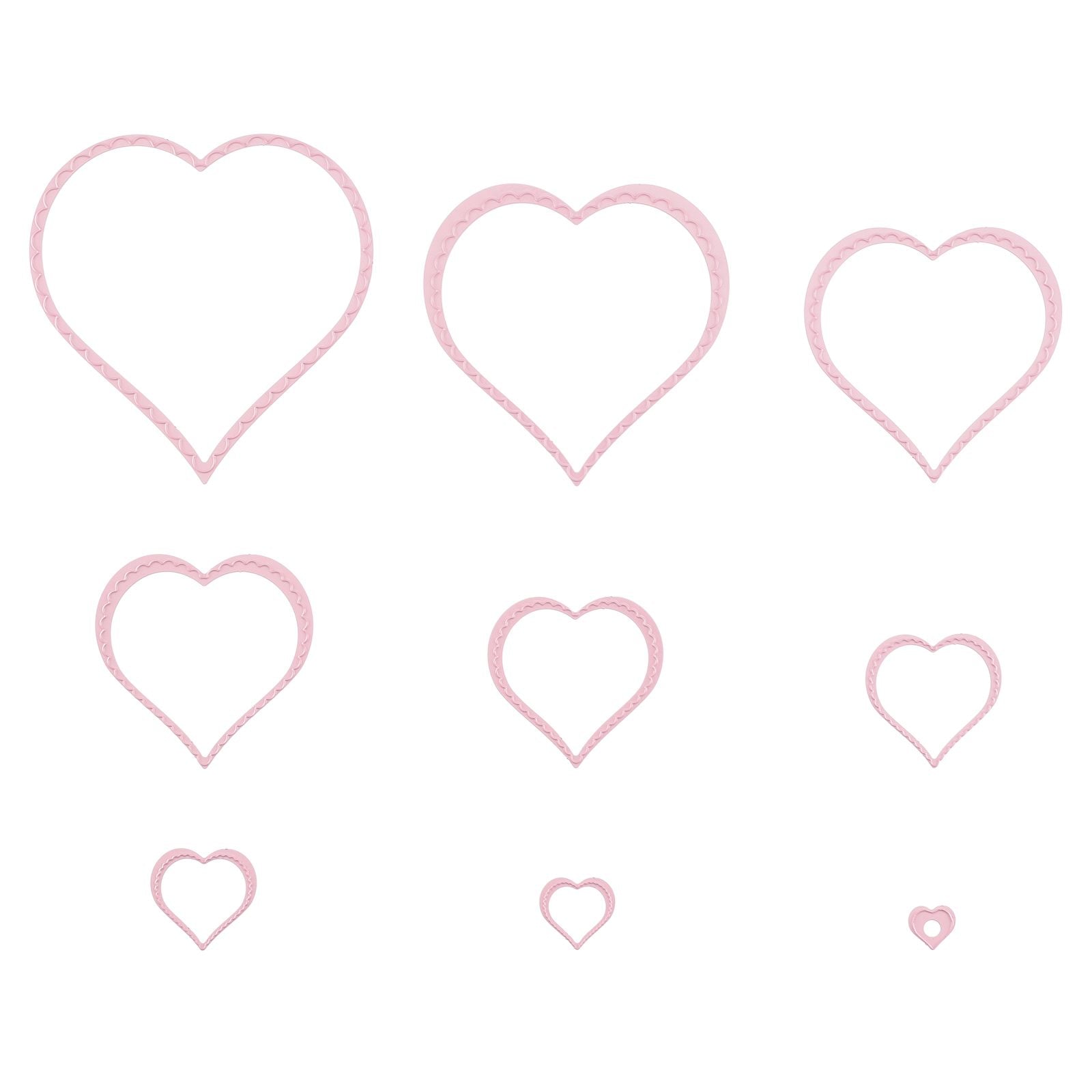 Le choix de Nellie • matrices multi-cadres coeur ondulé 9pcs.