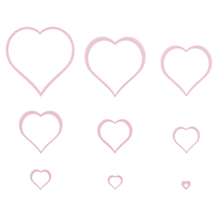Le choix de Nellie • matrices multi-cadres coeur ondulé 9pcs.