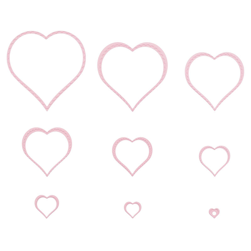 Le choix de Nellie • matrices multi-cadres coeur ondulé 9pcs.