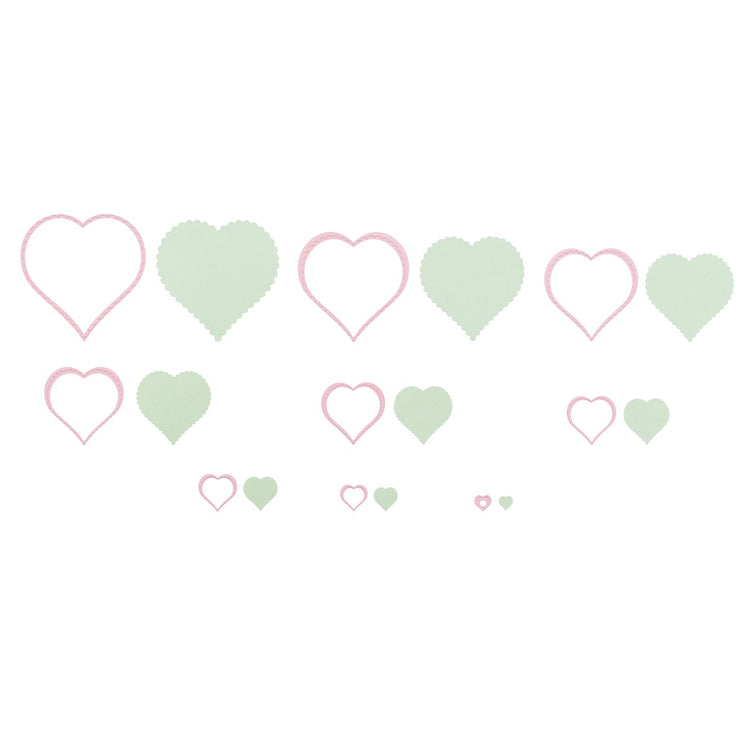 Le choix de Nellie • matrices multi-cadres coeur ondulé 9pcs.
