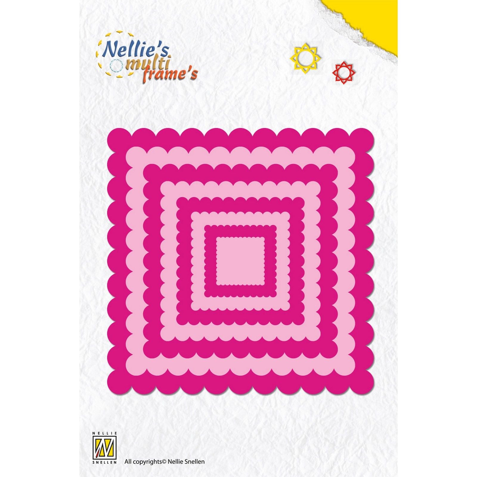 Le choix de Nellie • Matrices multi-cadres ondulées carrées, 8 pièces.