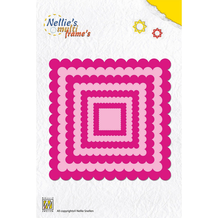 Le choix de Nellie • Matrices multi-cadres ondulées carrées, 8 pièces.