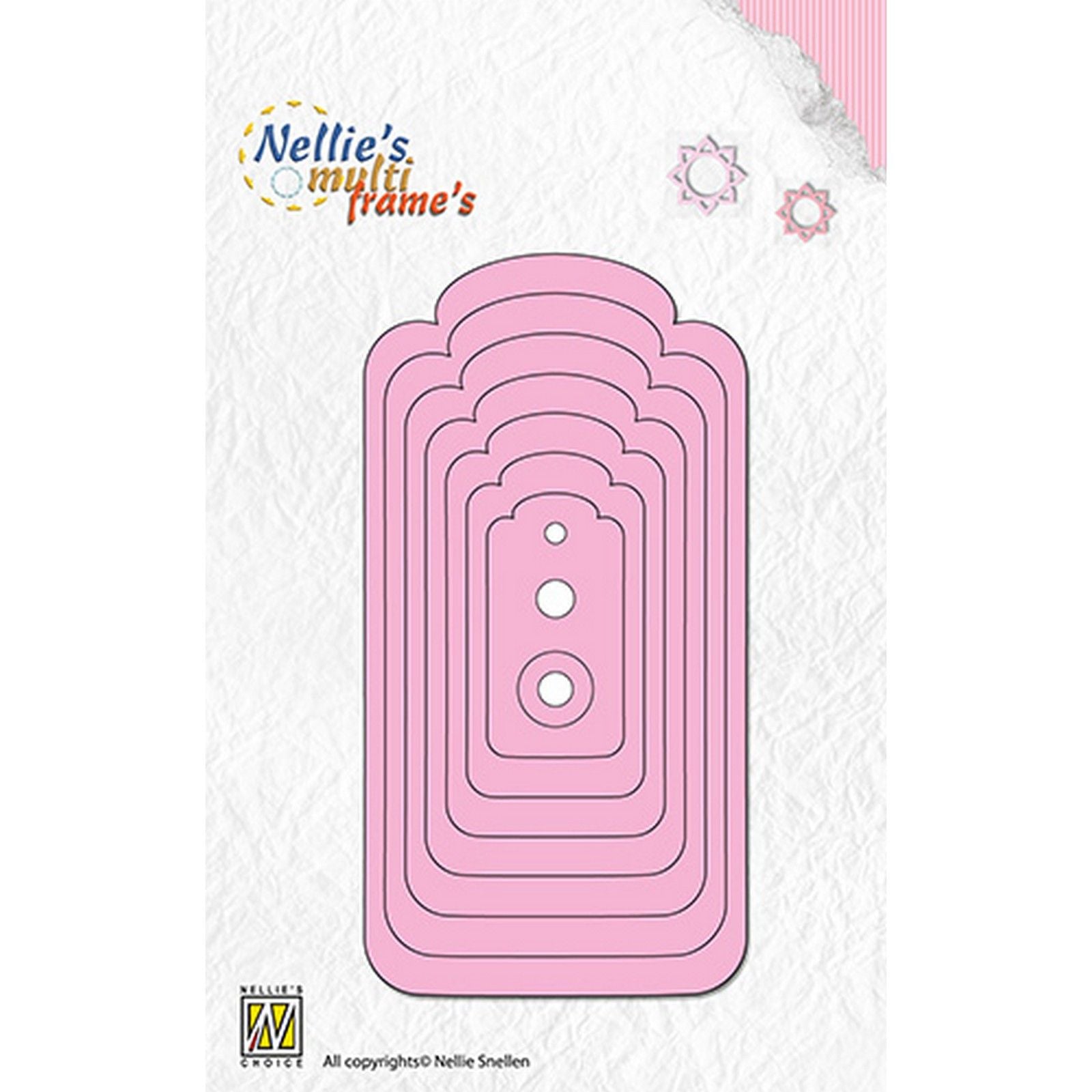 Le choix de Nellie • matrices multi-cadres étiquettes arrondies 11 pièces.