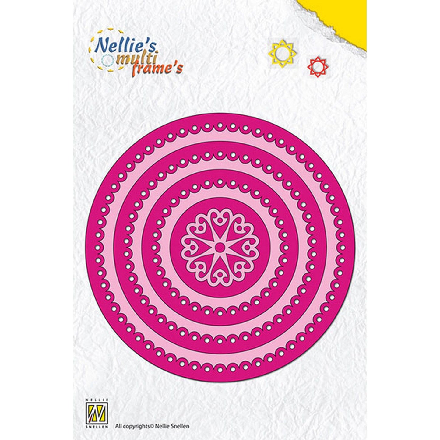 Le choix de Nellie • Matrice multi-cadres cercle festonné 7 pièces.