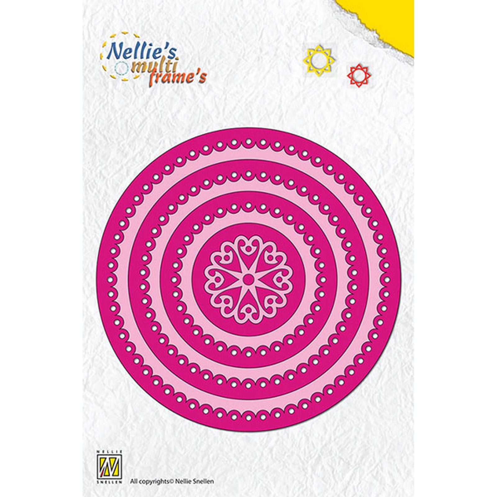 Le choix de Nellie • Matrice multi-cadres cercle festonné 7 pièces.