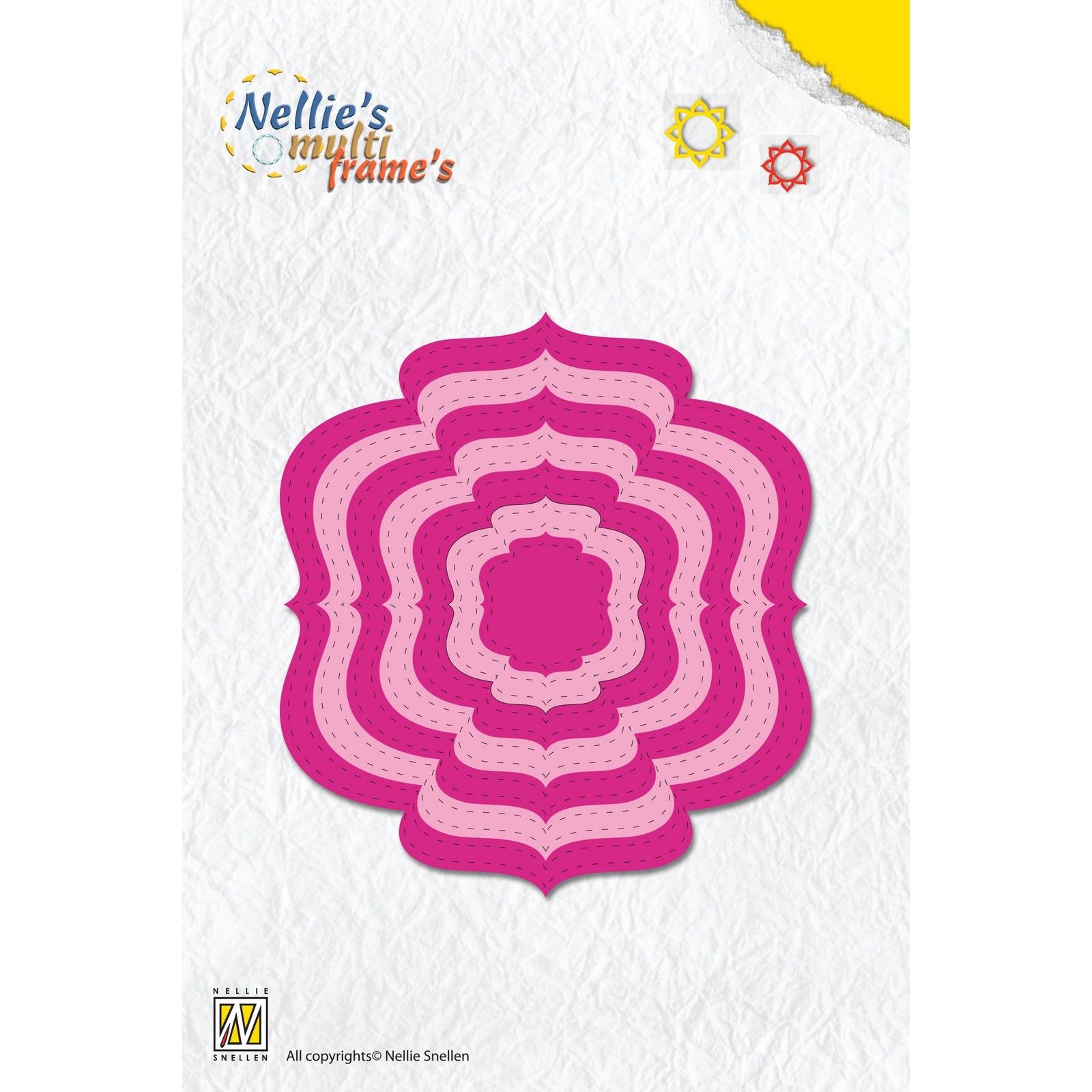 Le choix de Nellie • Matrices multi-cadres ornement ligne pointillée 7 pièces.