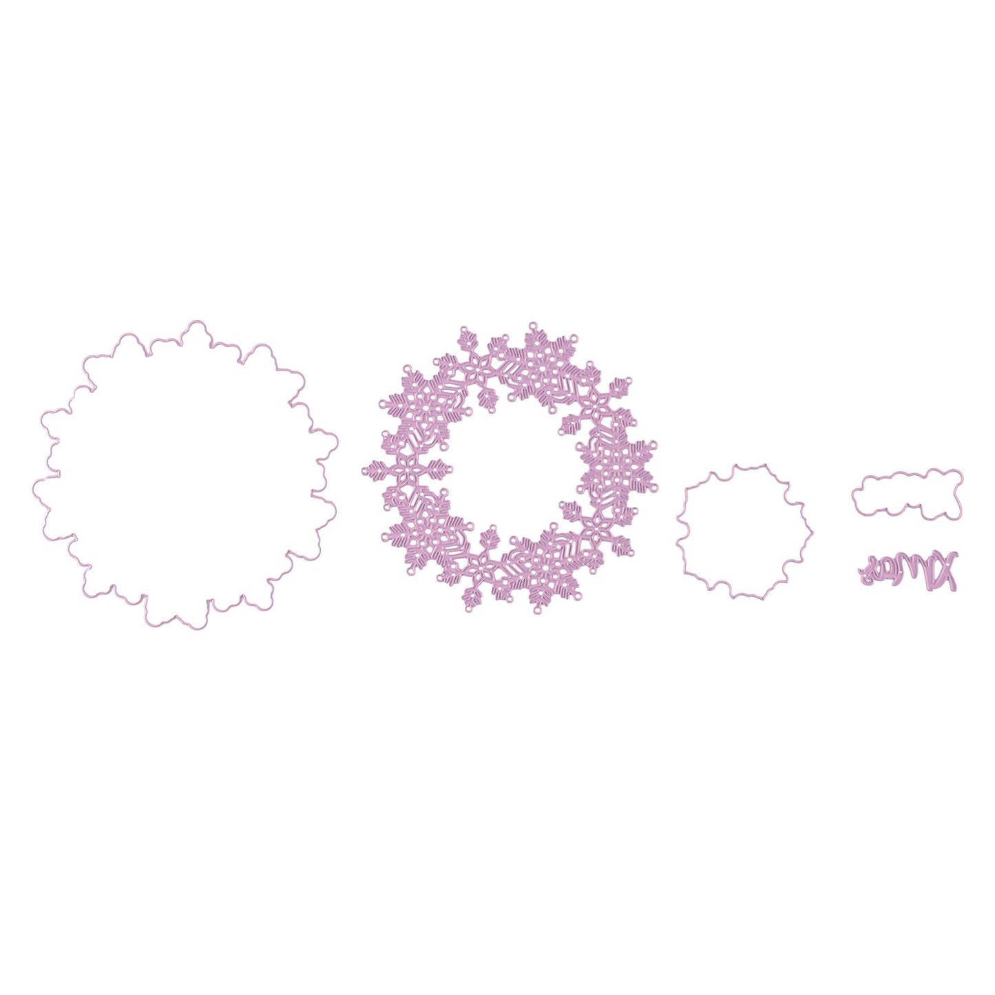 Le choix de Nellie • matrices multi-cadres Couronne de Noël 2 pcs.