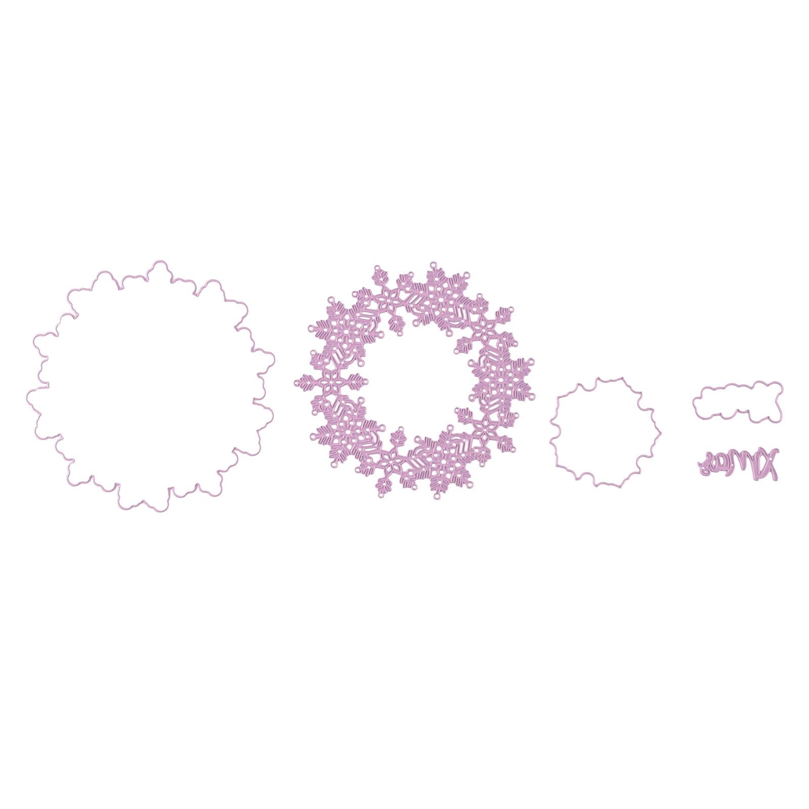 Le choix de Nellie • matrices multi-cadres Couronne de Noël 2 pcs.