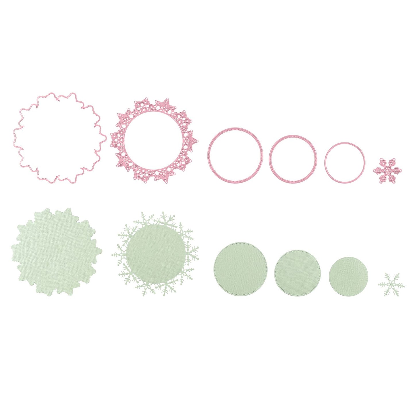 Le choix de Nellie • Matrices multi-cadres cercle flocon de neige 6 pièces.