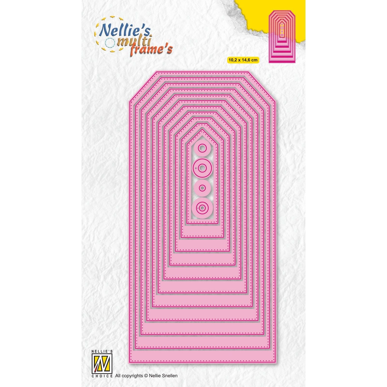 Le choix de Nellie • Matrices multi-cadres étiquettes cousues 15 pièces.