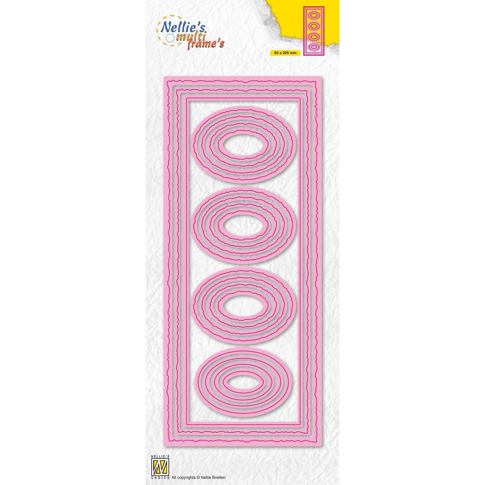 Le choix de Nellie • Matrices multi-cadres ovales 19 pièces.