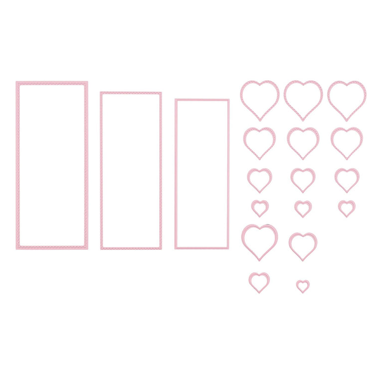 Le choix de Nellie • Matrices multi-cadres coeur 19pcs.
