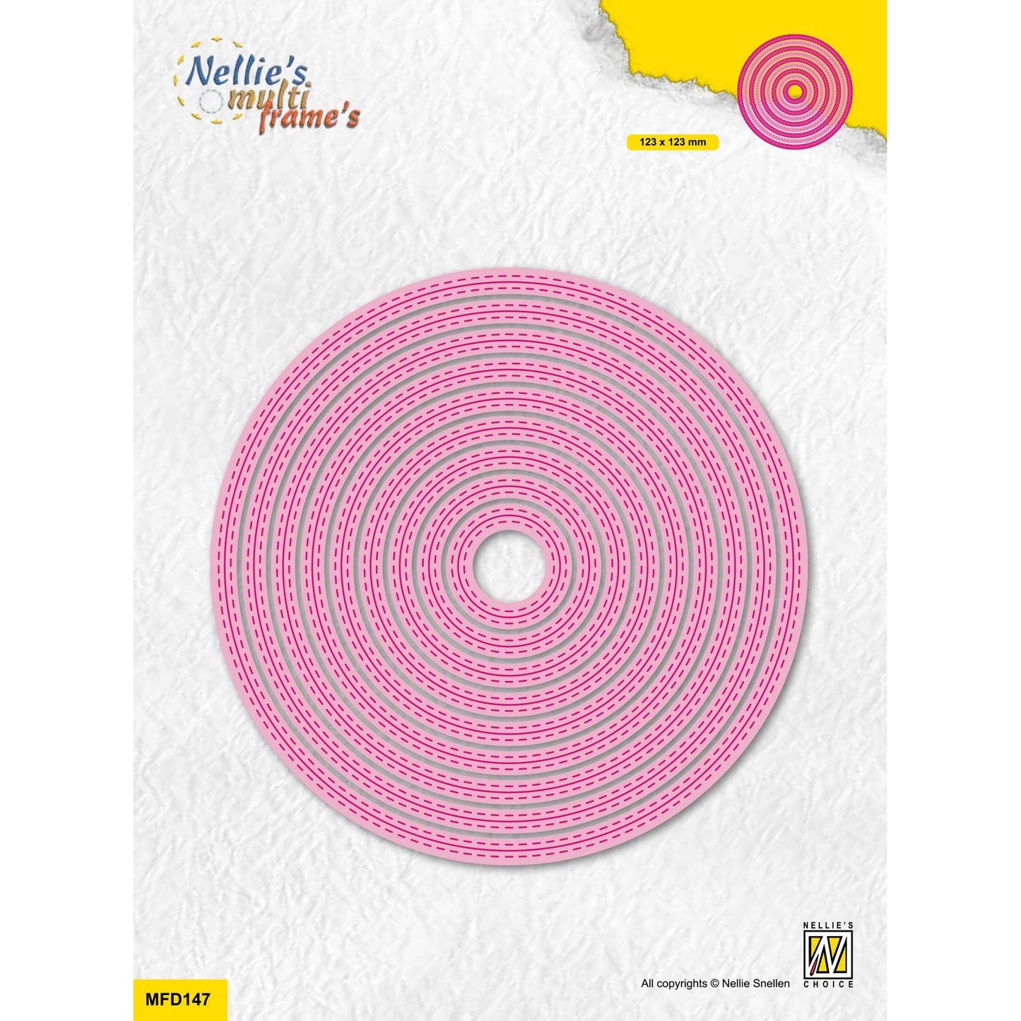 Le choix de Nellie • Matrice multi-cadres cercle double ligne pointillée 9 pièces.