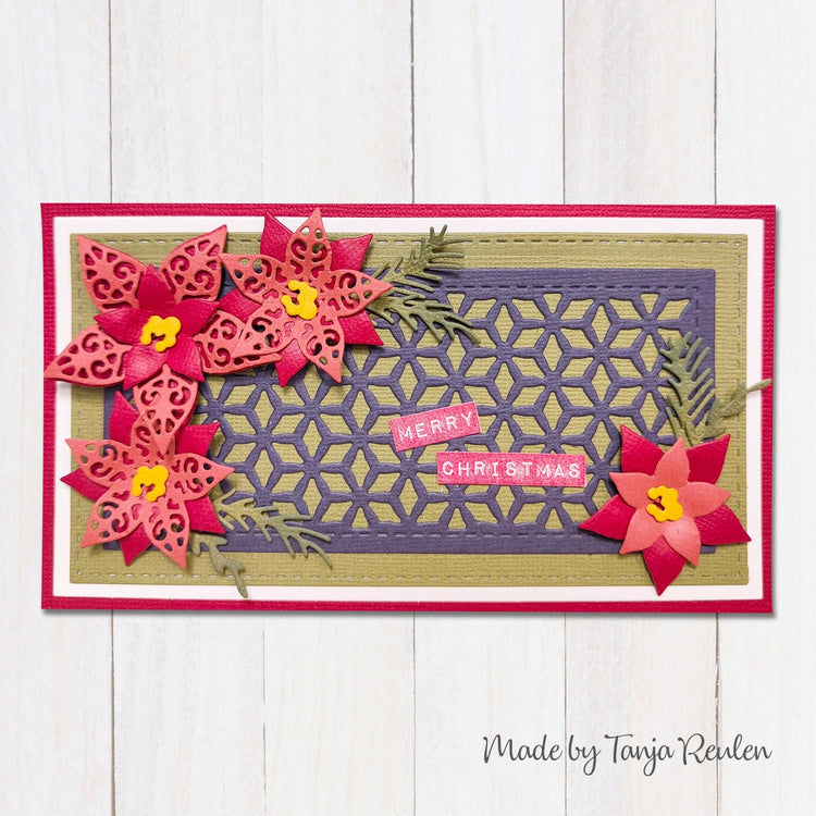Le choix de Nellie • Matrices multi-cadres poinsettia rectangle 3pcs.