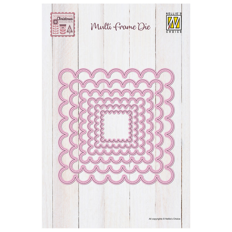 Le choix de Nellie • Matrice multi-cadres carrée festonnée, 6 pièces.