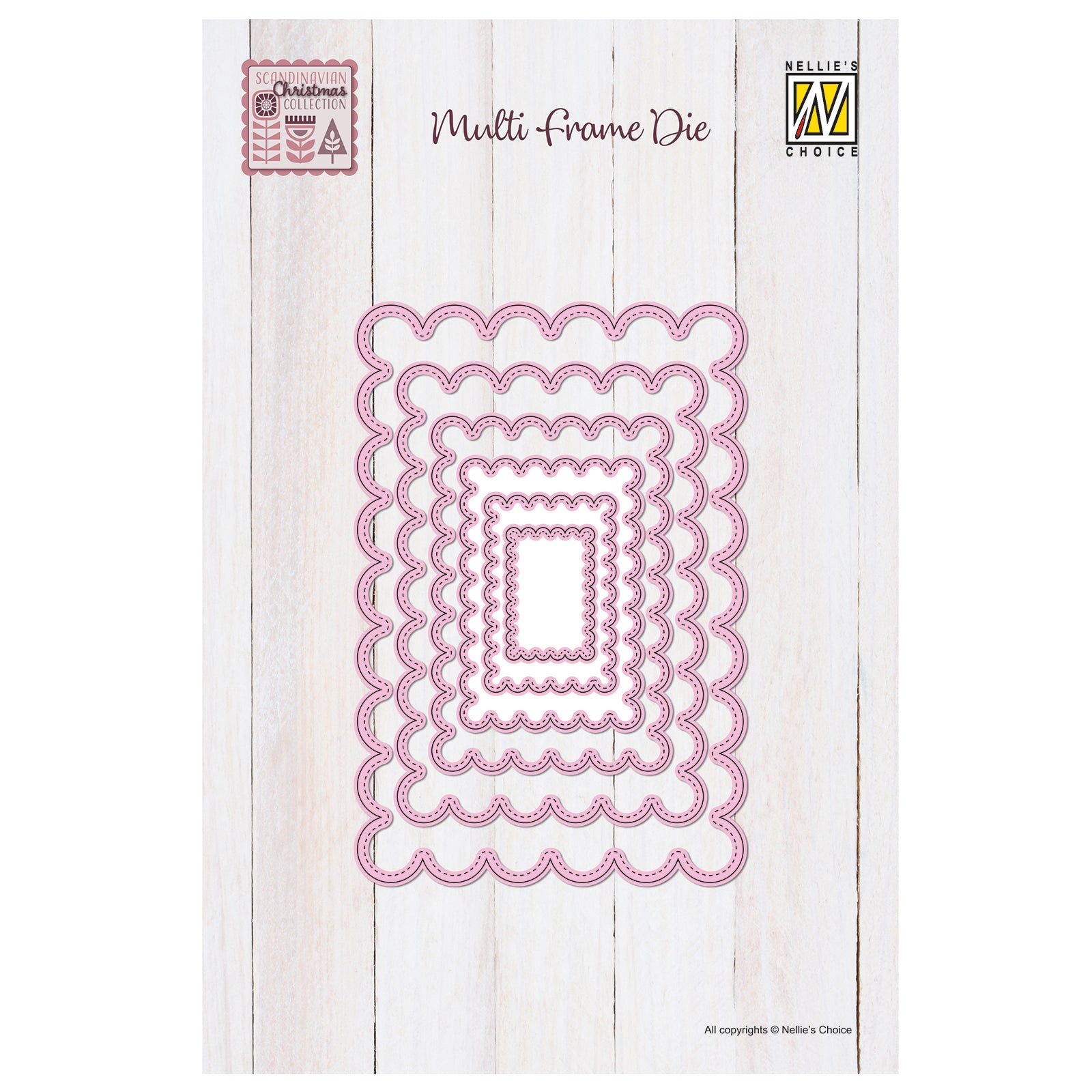 Le choix de Nellie • Matrice multi-cadres rectangle festonné 6 pièces.