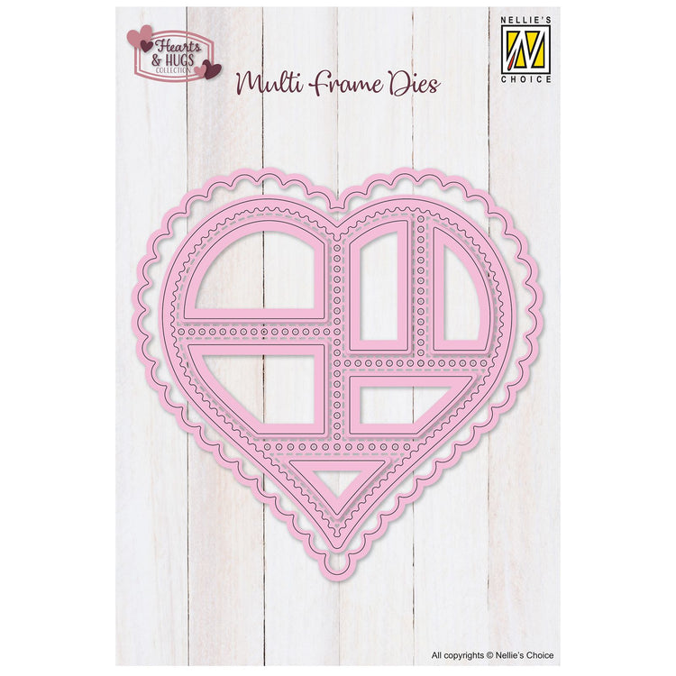 Le choix de Nellie • matrices multi-cadres tampon coeur 9 pcs.