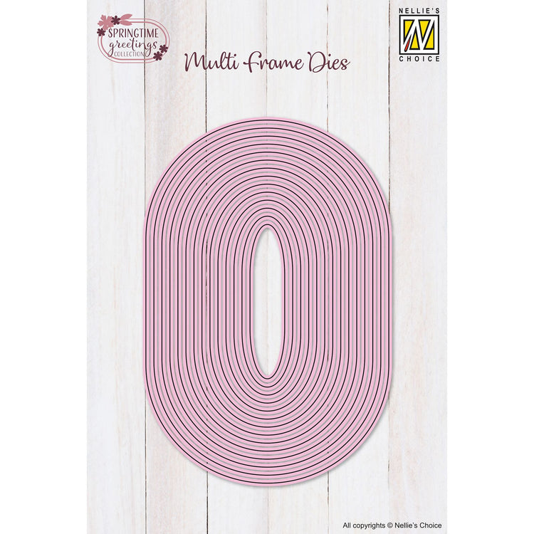 Le choix de Nellie • Matrices multi-cadres ovales 14 pièces.
