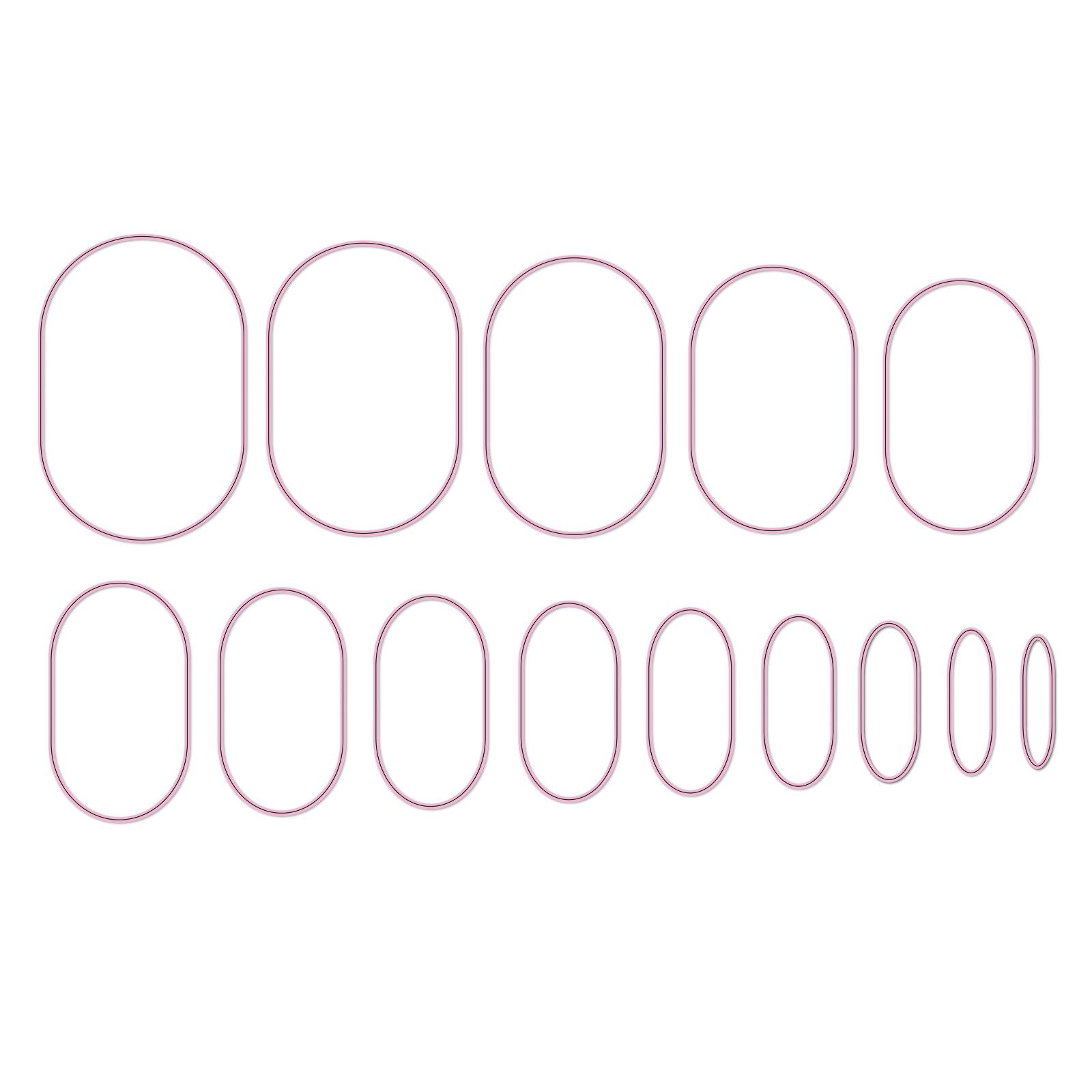 Le choix de Nellie • Matrices multi-cadres ovales 14 pièces.