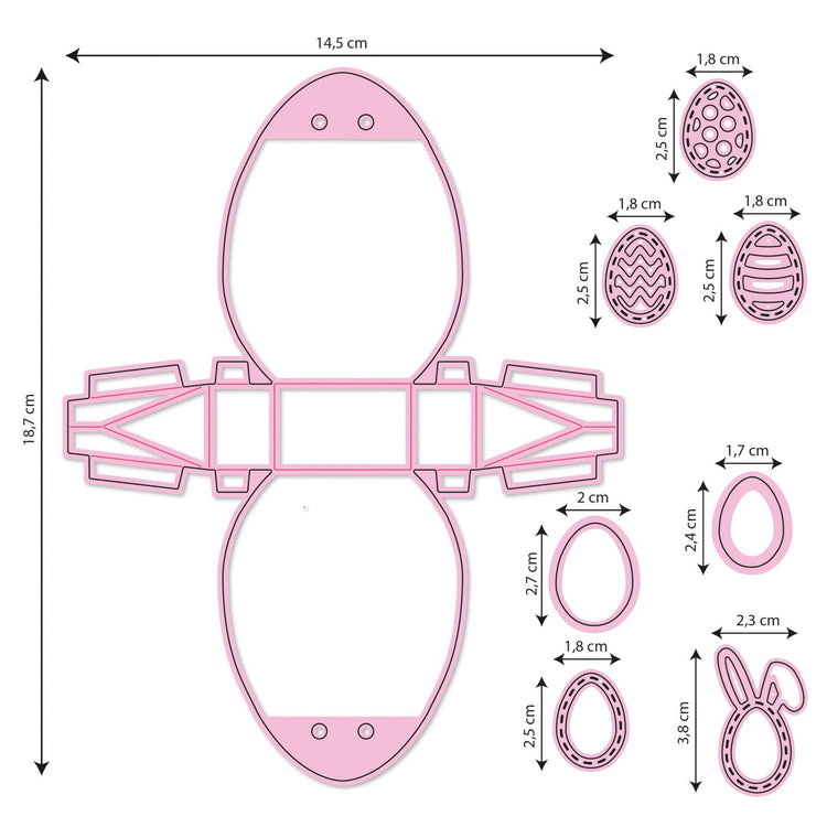 Le choix de Nellie • emballer cette boîte d'oeufs de Pâques 8 pcs.