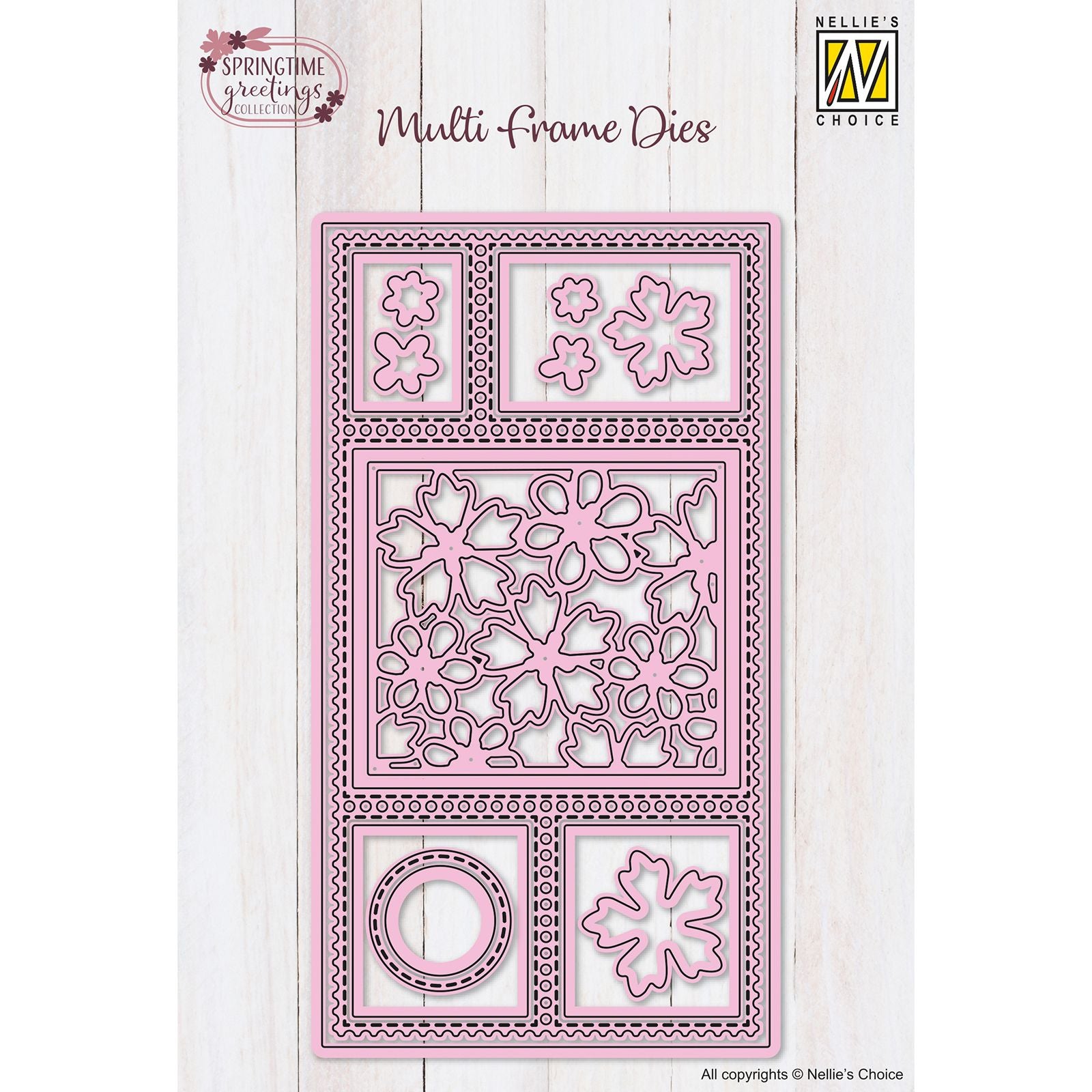 Le choix de Nellie • Matrices multi-cadres fleurs printanières 16 pièces.