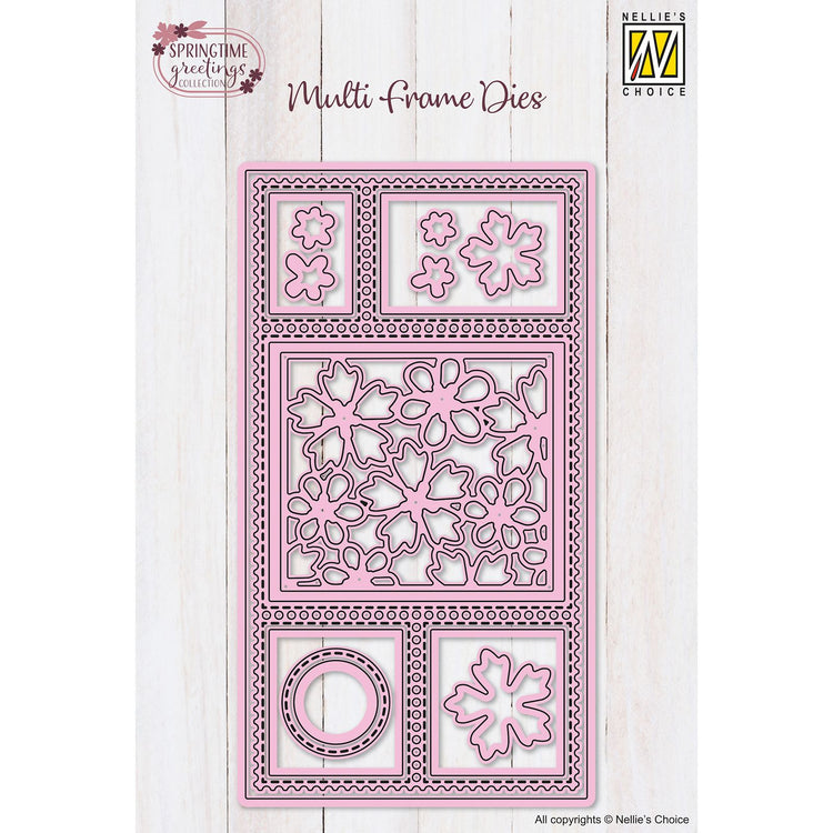 Le choix de Nellie • Matrices multi-cadres fleurs printanières 16 pièces.