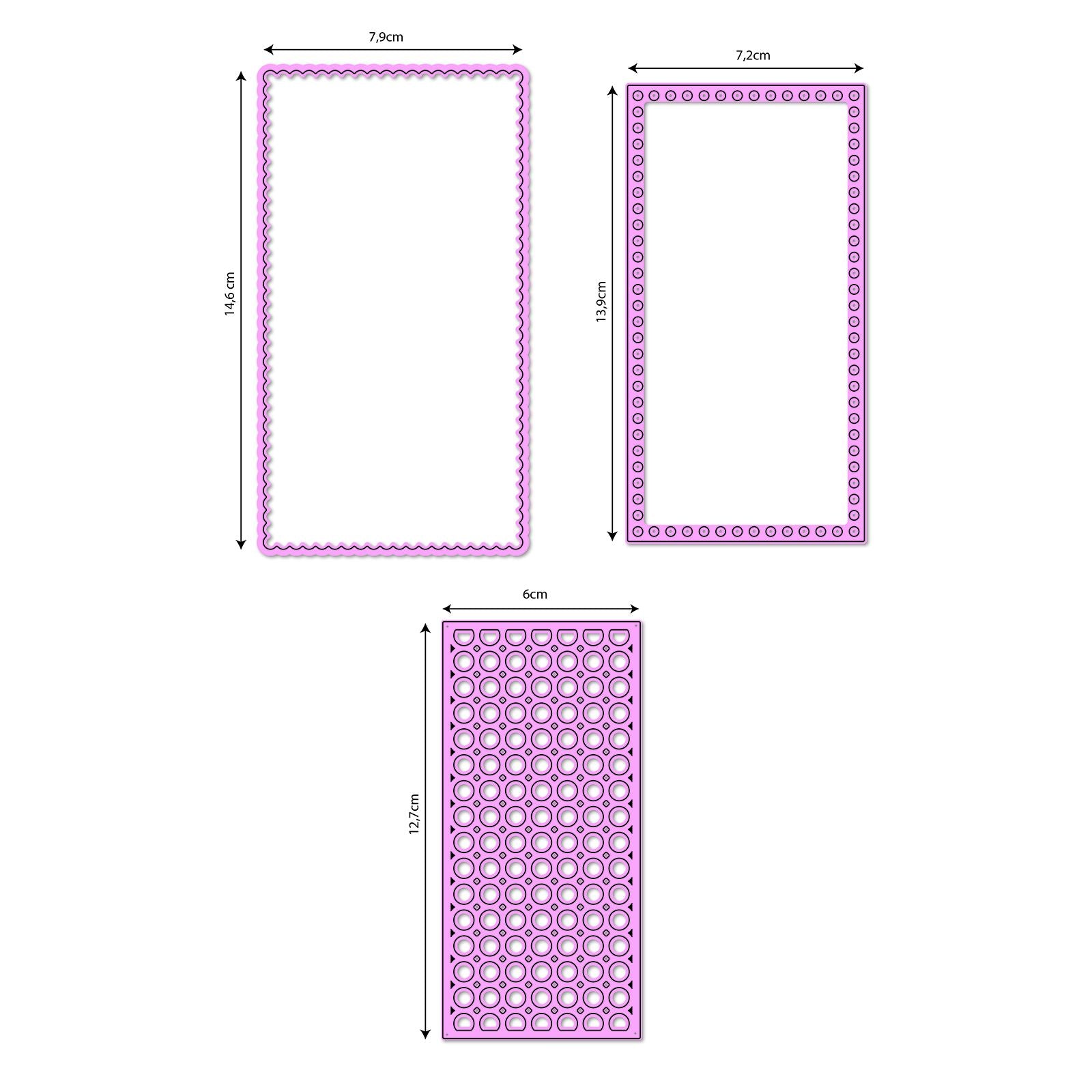 Le choix de Nellie • Matrices multi-cadres cercles 3pcs.