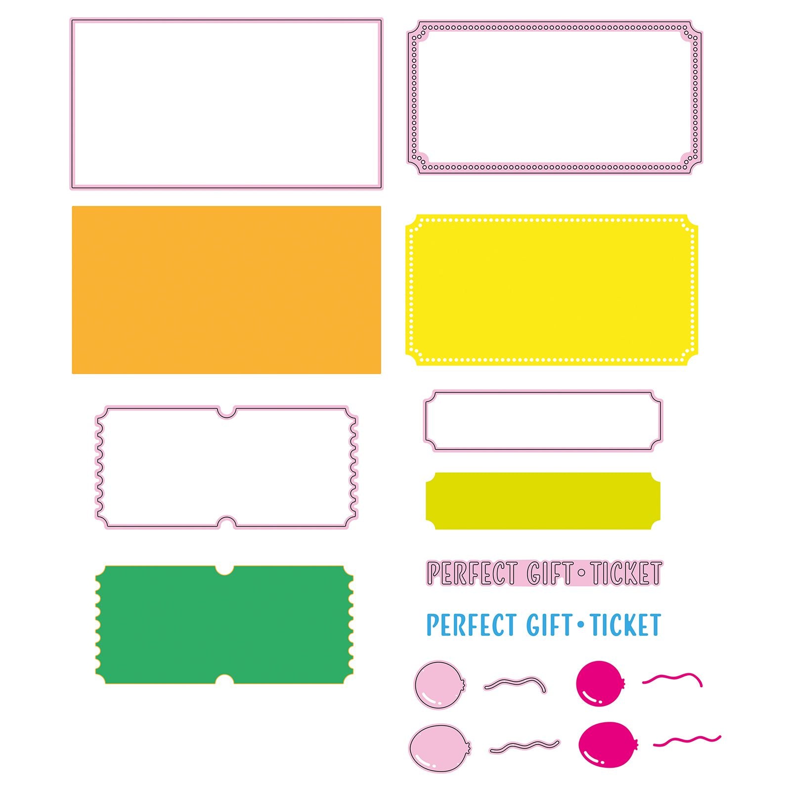 Le choix de Nellie • Ticket de matrices multi-cadres avec ballons 9pcs.