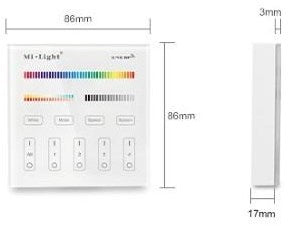 Mi-light rgb-cct interrupteur en saillie sans fil 2.4g led0202