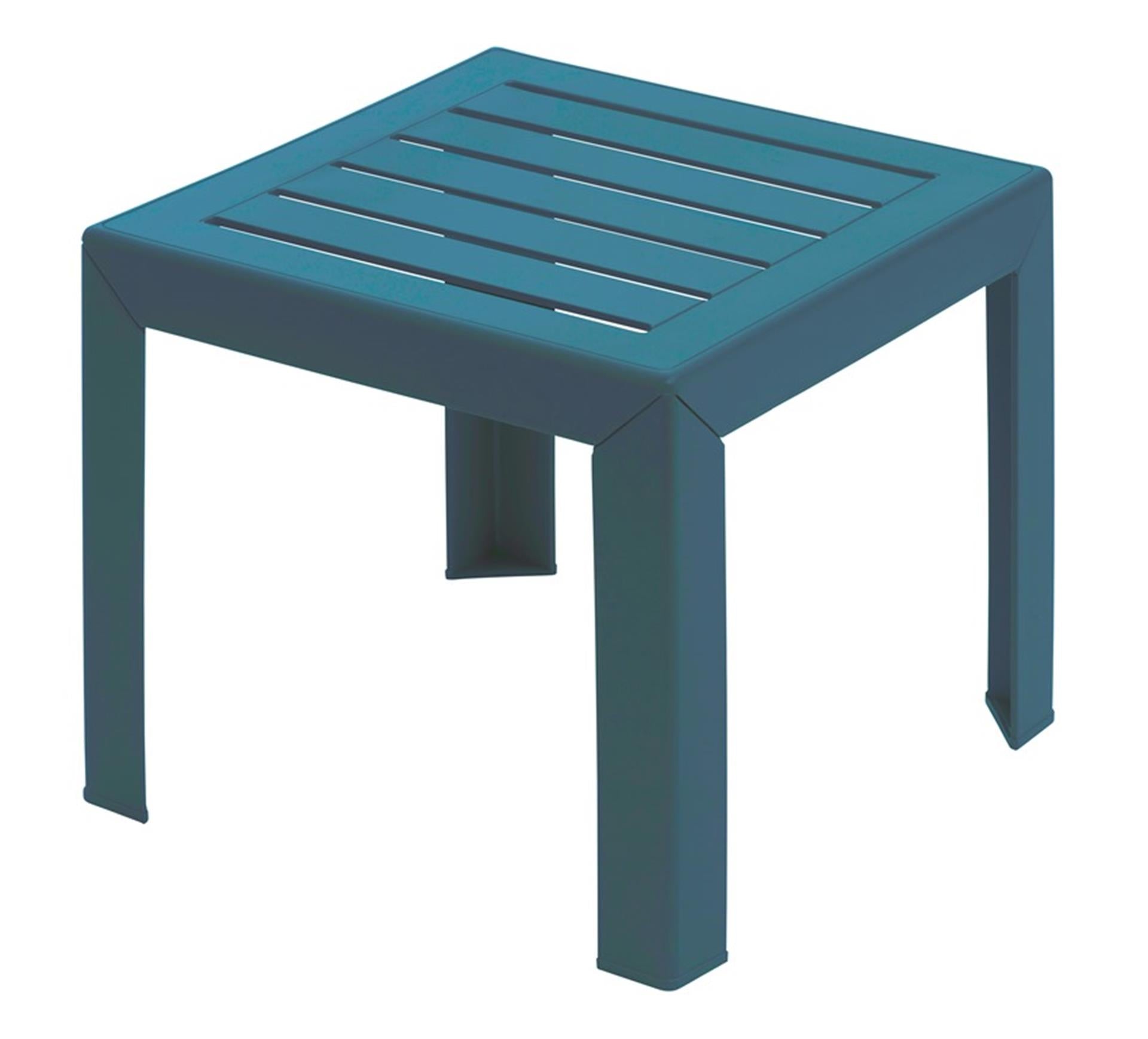 Grosfillex table d'appoint de jardin miami 40x40cm bleu
