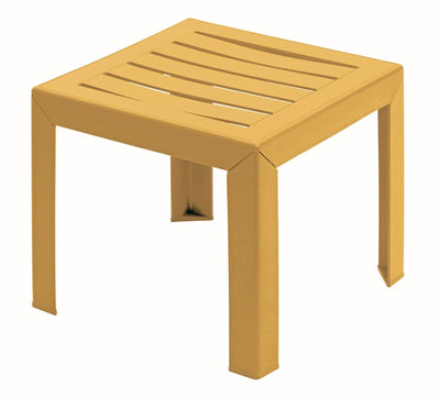 Grosfillex table d'appoint de jardin miami 40x40cm jaune