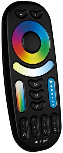 Télécommande Miboxer rgb-cct 2,4g 4 zones noir - led0230