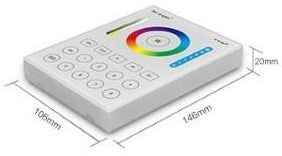 Miboxer rgb-cct interrupteur en saillie sans fil 2,4g 8 zones blanc - led0203