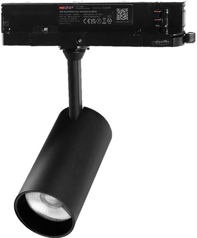 Miboxer rgb-cct led spot sur rail triphasé 30w noir - led0238
